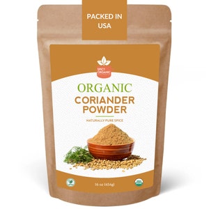 USDA Organic Coriander Powder: Freshly Ground Spice
