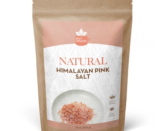 Natural Himalayan Pink Salt - Non-GMO, Gluten-Free - Comes in a Resealable Pack - Rich in 80 Minerals and Elements.