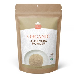 Organic Aloe Vera Powder - Pure and Natural Ingredient for Skincare and Haircare Formulations - Natural Beauty Ingredient