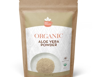 Organic Aloe Vera Powder - Pure and Natural Ingredient for Skincare and Haircare Formulations - Natural Beauty Ingredient