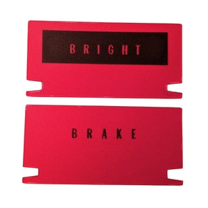 66 67 Chevelle SS Dash BRAKE BRIGHT Warning Light Lens Set for U14 Gauge Cluster