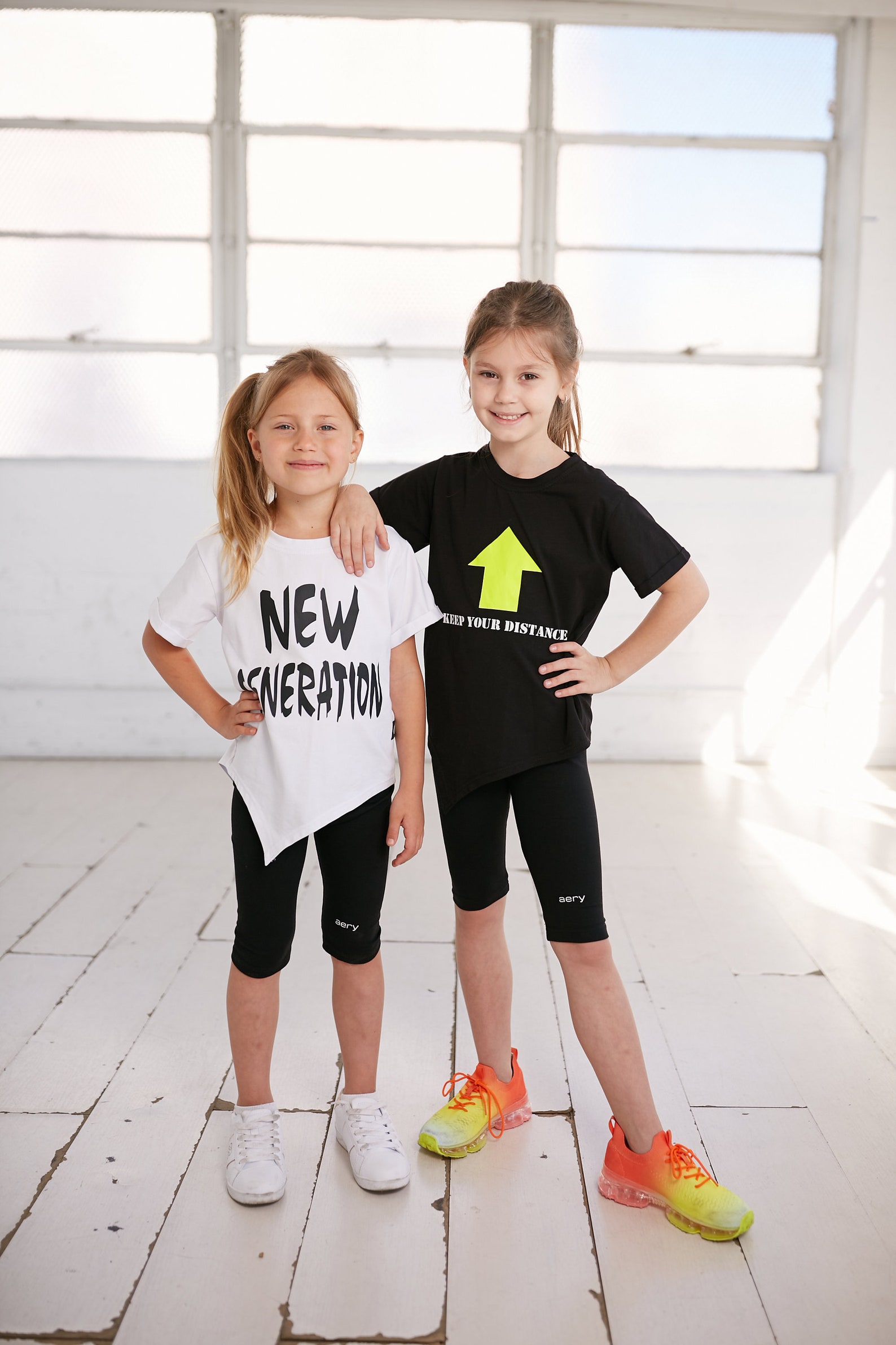 2pcs Set Tshirt and Shorts Cotton Set Kids Activewear Black Bicycle