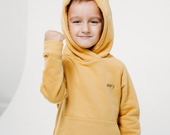 Unisex Hoodie Kids Sweatshirt  for boys girls, cotton Hoodie , boys and girls pullover, oversized ,Kids Sweatshirt cotton mustard
