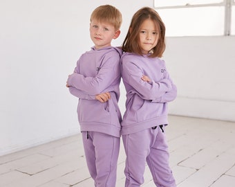 Girls Hoodie ,Kids Hoodie, Sweatshirt for boys , cotton Hoodie Unisex , boys and girls pullover, oversized ,Kids pullover cotton purple