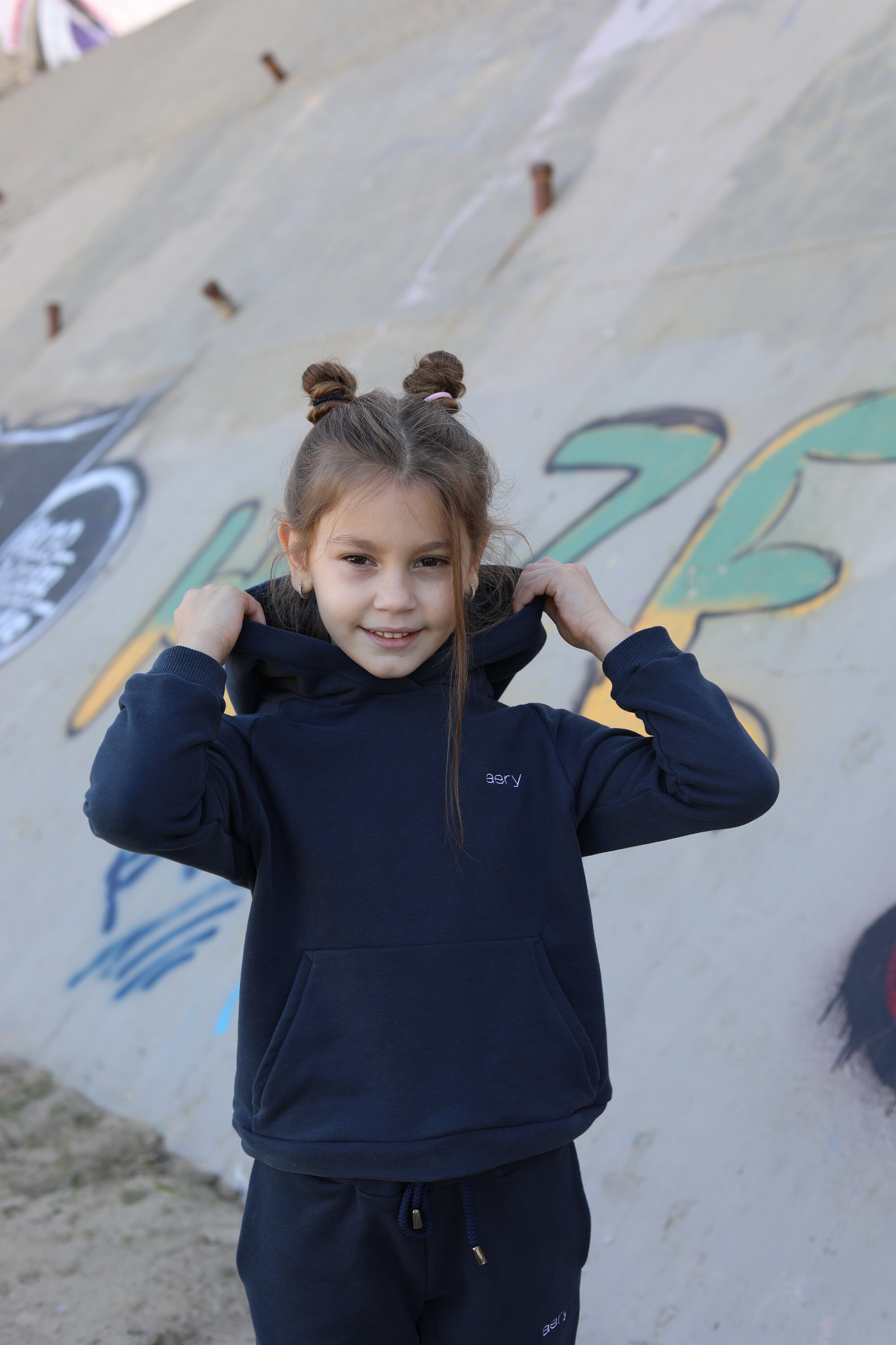 Sweatshirt Navy Blue for Girls, Navy Blue Hoodie for Boys, Cotton
