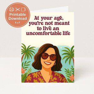 Cita de loto blanco / Tarjeta del Día de la Madre / Loto blanco de Victoria Ratliff / Divertida tarjeta de Parker Posey / Tarjeta de jubilación / Divertida tarjeta de cumpleaños para mamá