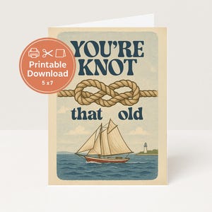 Tarjeta de cumpleaños divertida para papá con barco / Papá pescador / Tarjeta con temática de velero / Tarjeta de cumpleaños junto al mar / Tarjeta de faro con olas náuticas oceánicas