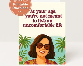 White Lotus Mothers Day Card: Funny Pop Culture Birthday Card (Digital Download)