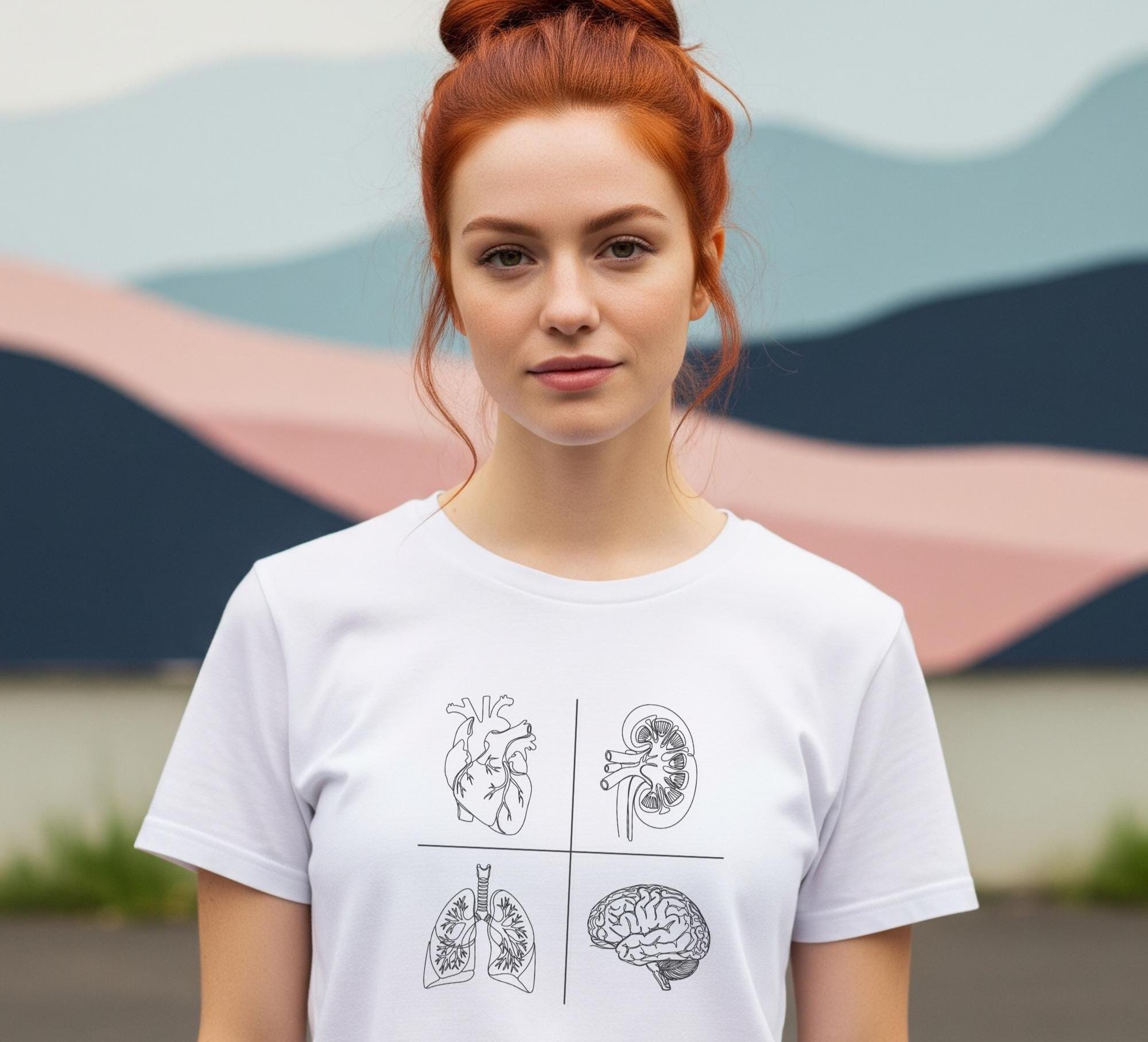 Anatomical Organs Healthcare Professional Shirt RN MD Nursing