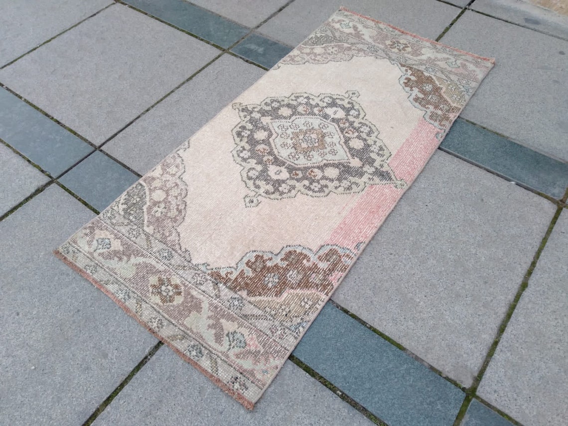 2x5 Beige Runner Rugs Hallway Small Rug Runner Vintage Etsy