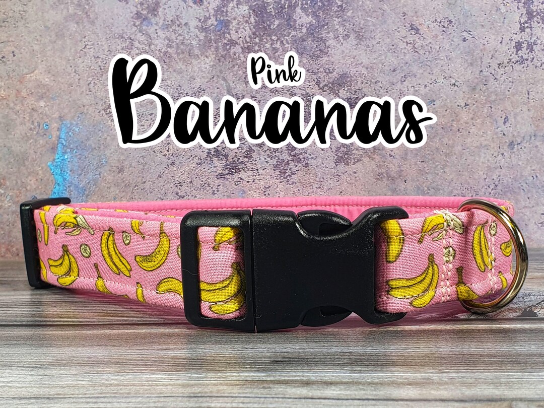 Pink Banana Dog Collar Adjustable Metal Buckle Plastic Etsy