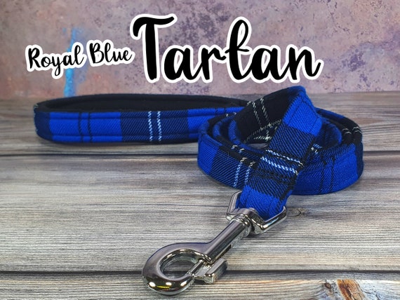 Royal Blue Tartan Hund Blei | Leine | Walking Zubehr - Etsy.de