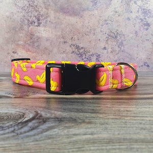 Pink Duck Float Dog Collar | Adjustable | Metal Buckle | Plastic Side Release | Puppy