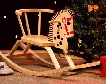 Rocking Chair, Children Rocking Horse, Handmade Children Toys, Classic Rocking Horse, Wooden Handmade Child Toys, Eco Friendly Toys, Gift