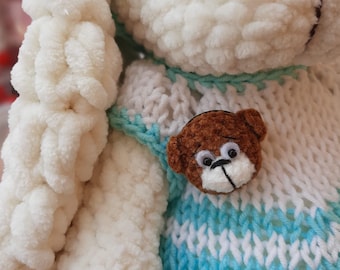 Bear Brooch Crochet Amigurumi Pattern