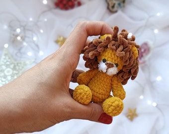 Tiny Lion Crochet Pattern Amigurumi Toy PDF
