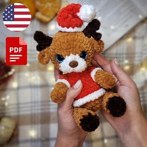 Christmas Deer Amigurumi Crochet Pattern