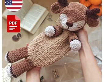 Deer pyjamas holder crochet pattern