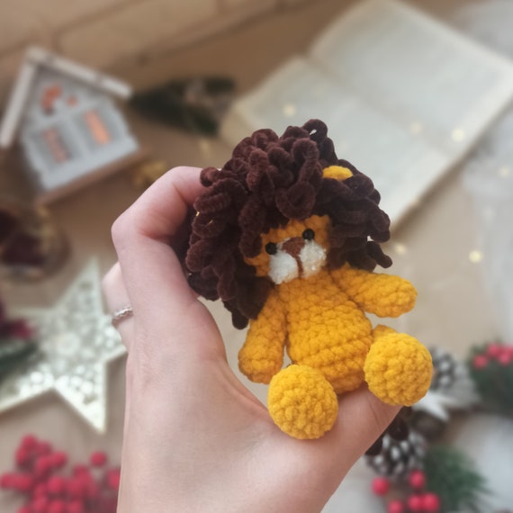 小さなライオンのかぎ針編みパターンのあみぐるみおもちゃ PDF - Etsy 日本