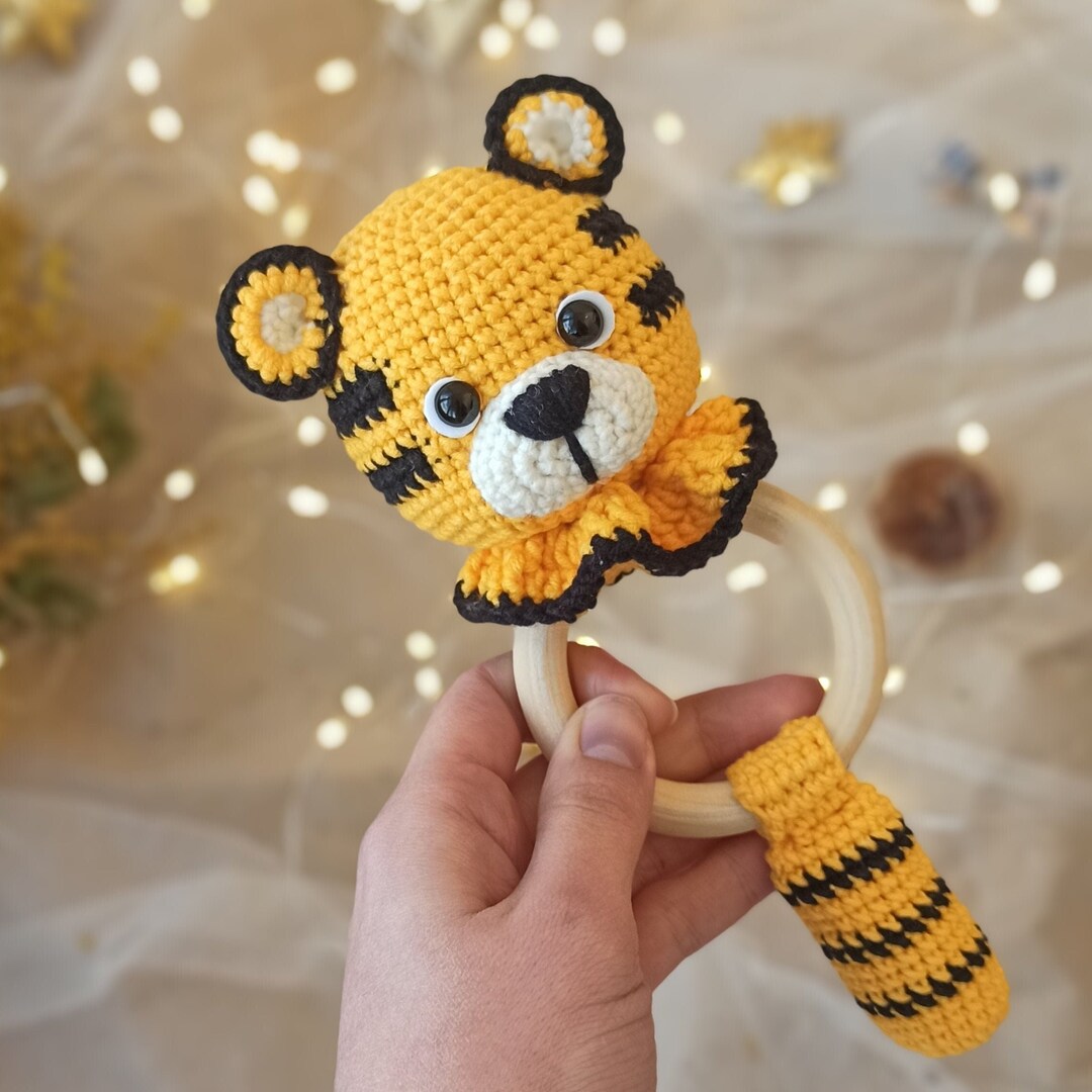 Crochet Pattern Baby Teether TIGER. Amigurumi Pattern. Handmade Rattle ...