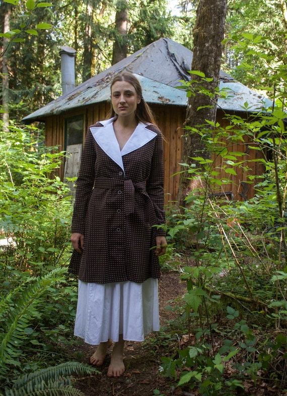 1960's Brown and White Dotted Lightweight Jacket