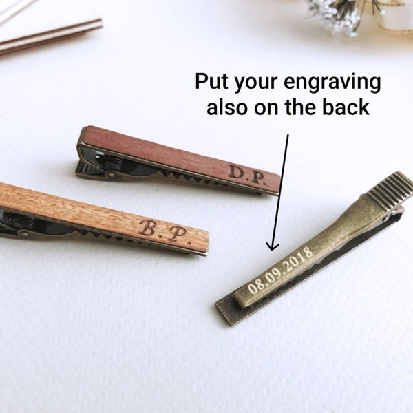 Tie clip personalize Custom Engraved Personalized Tie Clip Gifts for Him Custom Tie Clip personalized tie bar Custom Tie Bar wood tie clip