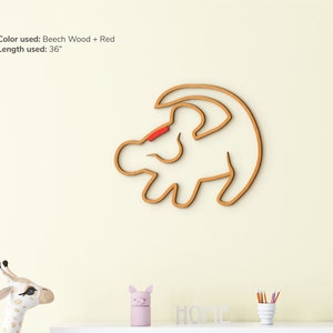 Simba Namensschild Für Kinderzimmer König der Löwen Wandkunst Baby Kinderzimmer Dekor Inspirational Wandkunst Baby Shower Geschenk Holzwand Kunst Benutzerdefinierte Wanddekor