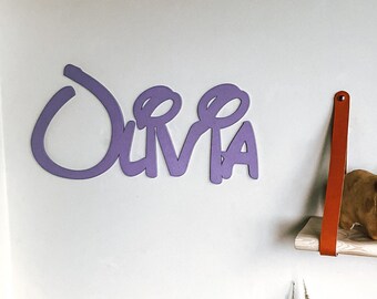 Baby name sign Nursery wall decor playroom sign Castle princess Gift for kids Disney font Inspired wood name sign Over crib