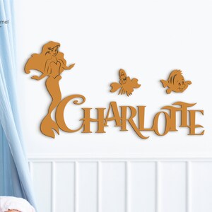 Personalized Name Sign Mermaid Theme Nursery Baby Mermaid Princess ...