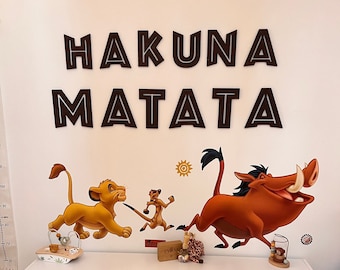 Disney Hakuna Matata Lion King Nursery Decor Atmosphera Hakuna