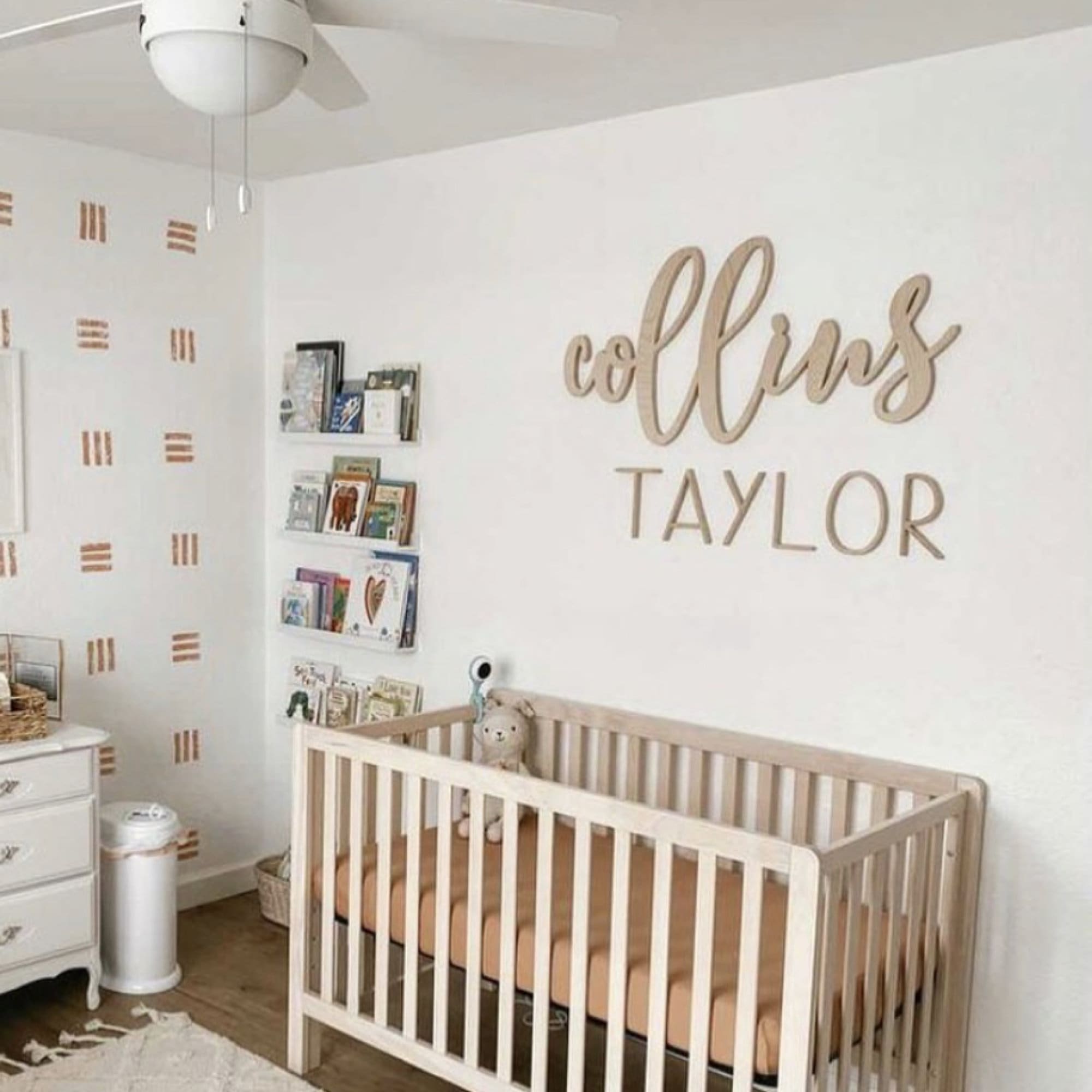 Name sign nursery decor baby wooden nursery wall sign nursery Etsy