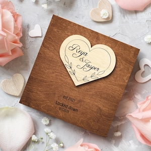 Personalized box Wedding memory box Wooden gift box Custom keepsake box Wedding day memory gift Photo box wood Engagement gifts Memory chest