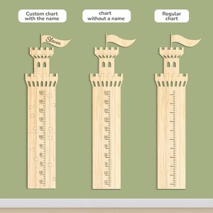 Castle Growth Chart Personalized Kids Height Ruler Wooden Wall Growth ...