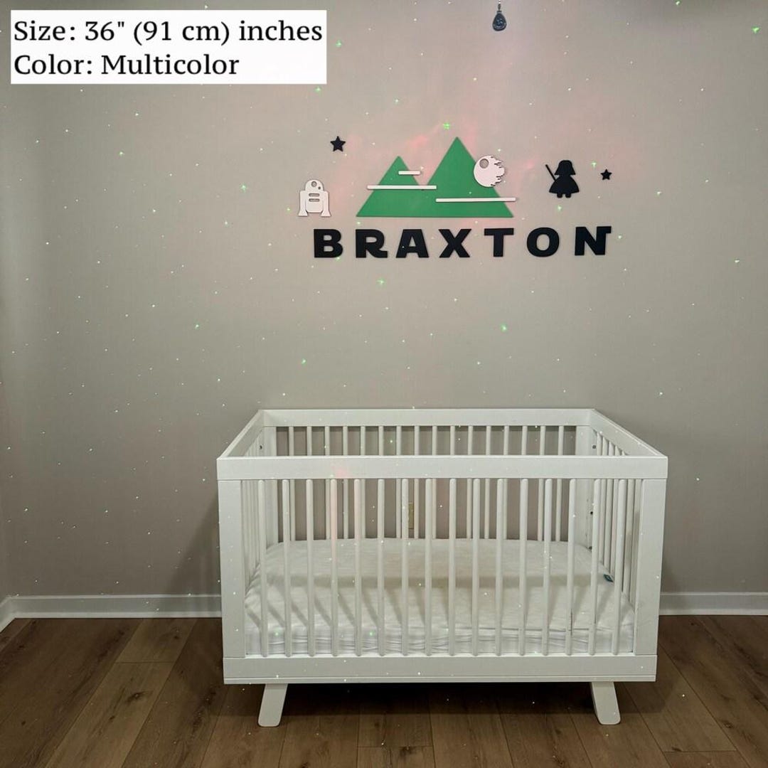 Personalized Galaxy Nursery Name Sign, Sci Fi Kids Room, Space Theme ...