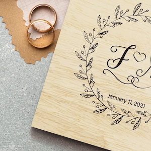 Caja de almacenamiento de madera grabada personalizada para fotos, tarjetas, recuerdos, regalo de despedida de soltera, regalo de aniversario, cumpleaños, boda para parejas, caja de recuerdos