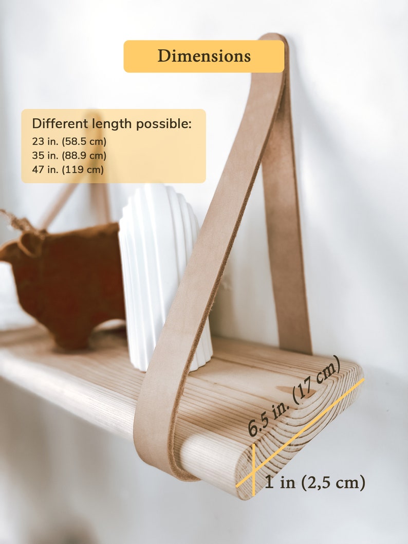 Leather Strap Shelf Floating Shelf With Leather Straps Nursery Etsy