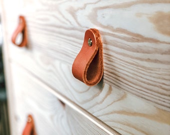 Leather drawer pulls Leather pulls Dresser handles Leather door handle Cupboard pulls Leather furniture handles Knobs Leather cabinet handle