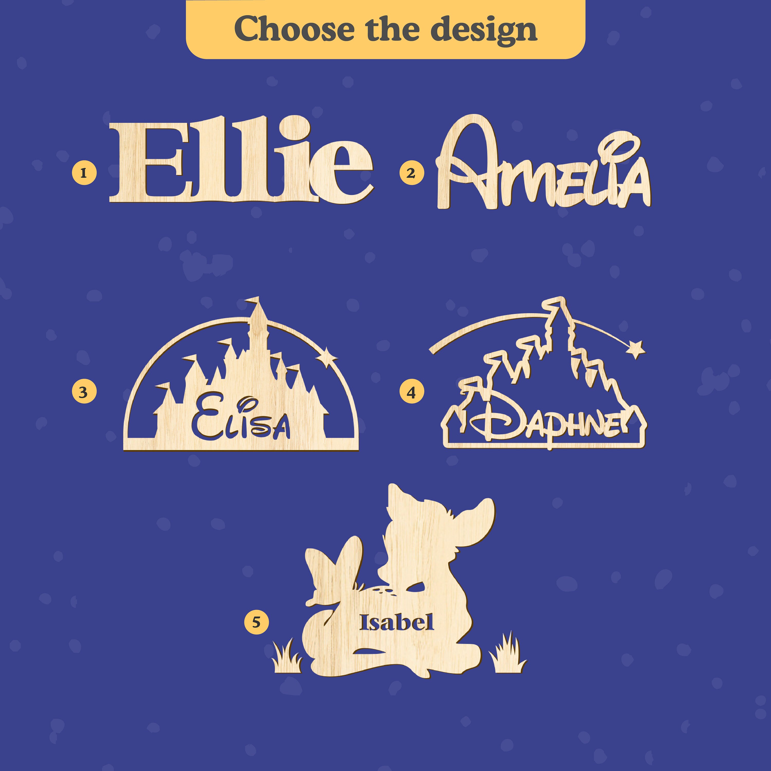 Bambi Custom Name Sign Baby Room Disney Decor Animals Kids Nursery ...