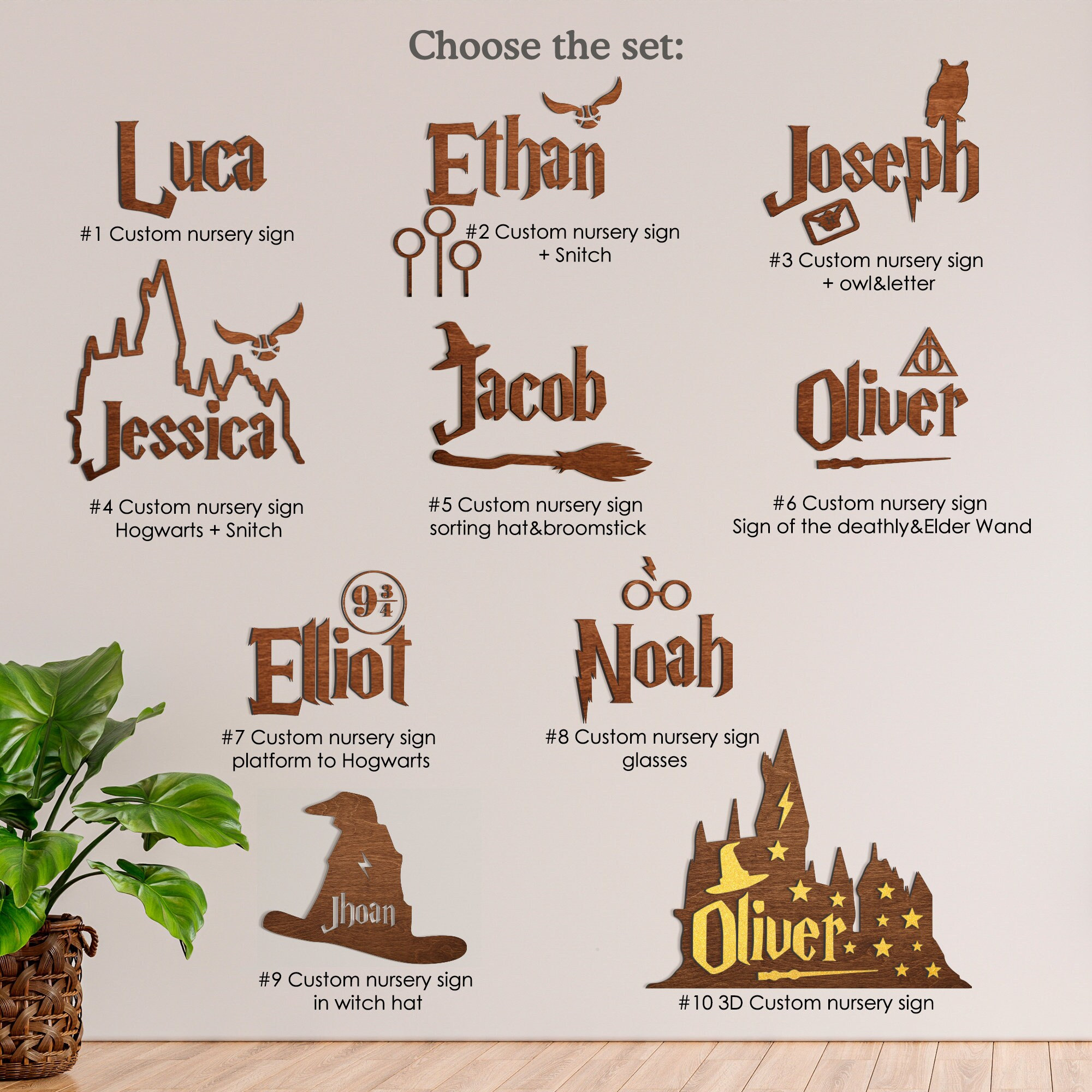 Wizard nursery sign Baby name sign Wizard custom wood name sign Over crib sign Nursery letters Wizard room Nursery name sign personalized