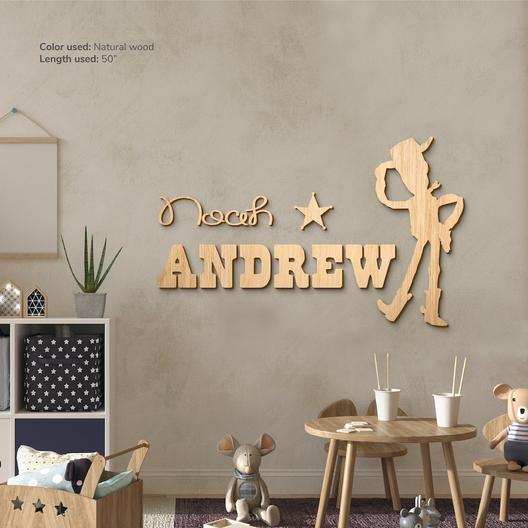 Toy Story Name Sign Personalized Kids Room Decor Custom Baby Name Wood ...