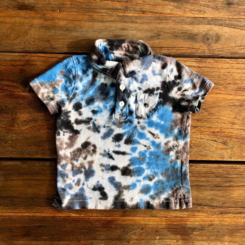 mens tie dye polo shirt