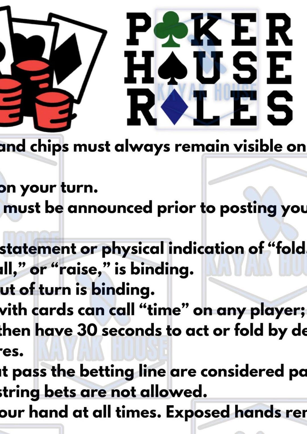 poker house rules digital pdf download | buy-ins, blinds, poker
