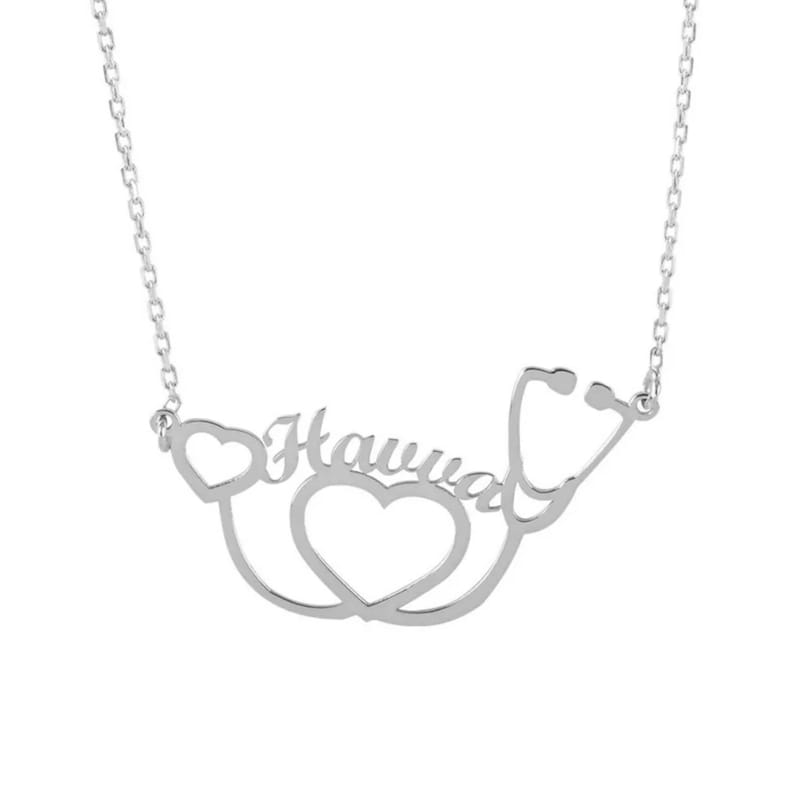 Graduation Gift Doctor Necklace Gift for Her White Coat Ceremony Gift Personalized Stethoscope Necklace Nurse Necklace