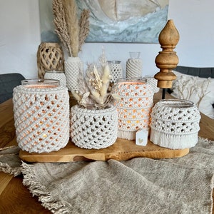 Lanterna / vaso in macramè