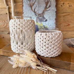 Lanterna/vaso in macramè