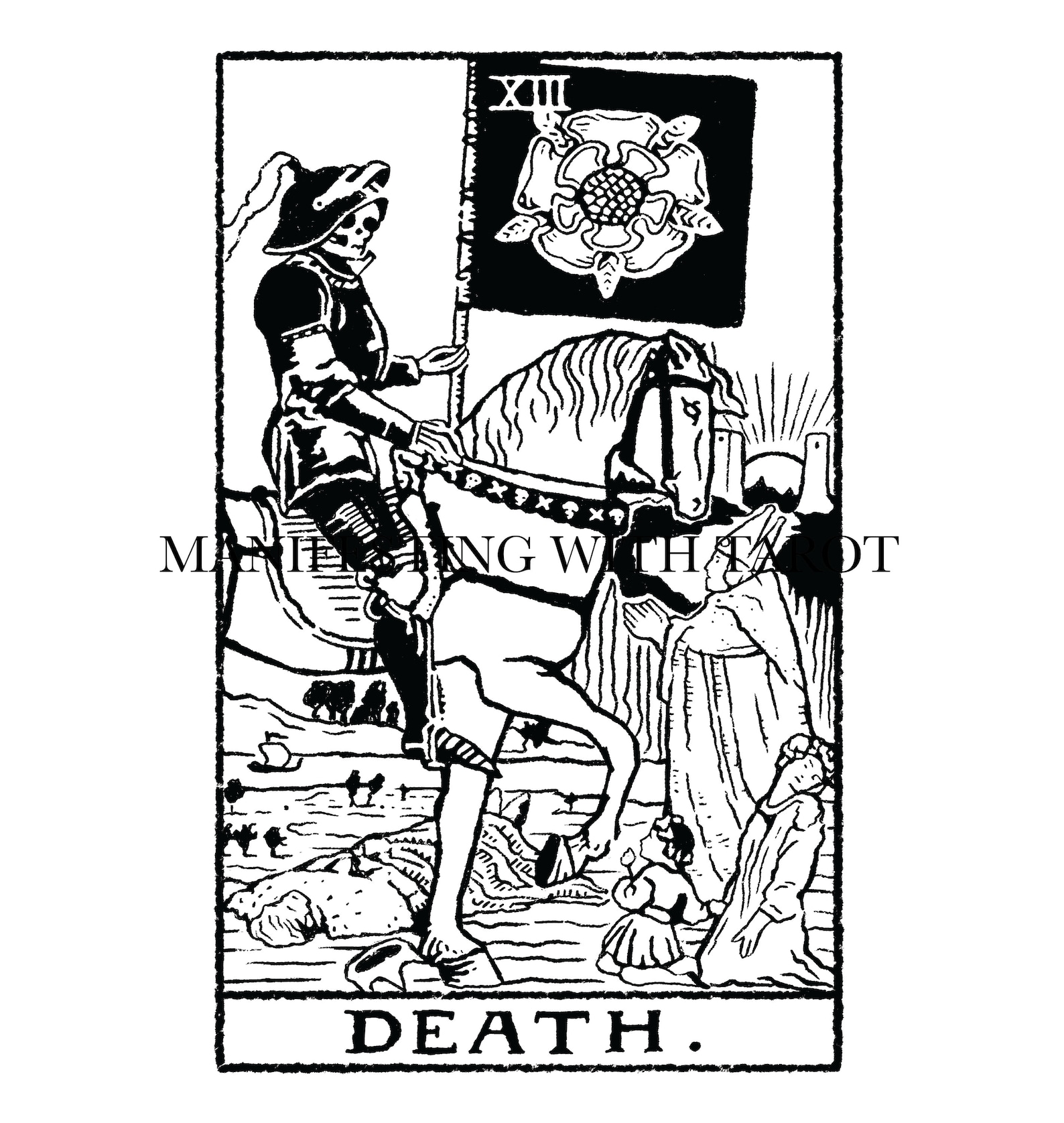 Tarot Card 13 Death TAROT COLOURING PACK and Manifestation Etsy