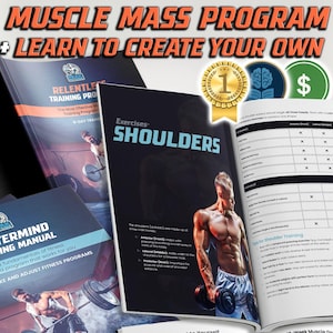 12-Week Muscle Growth Program + Training Guide E-Book Bundle (Digital Download)