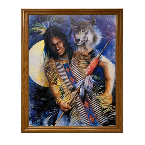 Traditional Native American Art Wolf