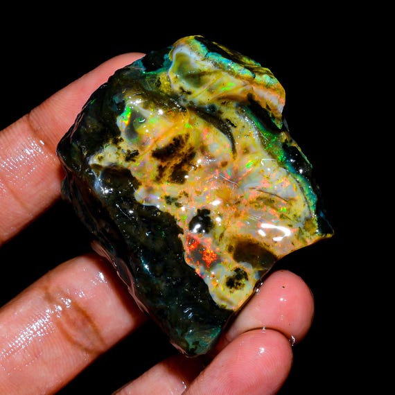 エチオピアウェロ産オパール　星空のような　鉱物標本　原石 エチオピアウェロ産オパール 星空のような 鉱物標本 原石 ウェロ