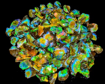 Ethiopian Opal Rough Lot: Natural Welo Fire Opal Crystals (30 CTS, 20/50MM)